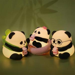 Wholesale Seller Cheap Personalized Night Lightsilicone Soft Cute Panda Silicone Night Light Timing Rechargeable Light For Kids from china suppliers