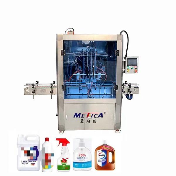 4 Heads Servo Motor Piston Filler Bottle Filling Mechanism / Bottle Filling