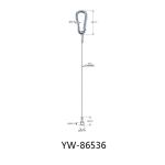 Stainless Steel Wire Rope Cable Slings Lanyard With Double Snap Hooks YW86535