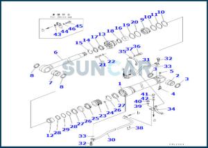 Wholesale 707-99-68580 7079968580 Boom Cylinder Seal Kit For PC600 PC650 Excavator KOMATSU from china suppliers