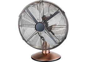 Wholesale 12 Inch 45W Electric Oscillating Fan Retro Room 4 Metal Blades Brushed Nickel from china suppliers