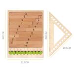 Geometric 30.5cm Wooden Counting Board Number Puzzle Board