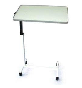 Disabled Elderly Medical Adjustable Overbed Table , White Rolling Adjustable