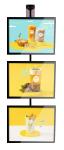 Indoor Slim LED Light Box A4 / A3 / A2 Iron Table Top Stand Menu Cover Crystal