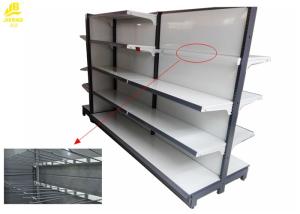 Wholesale Adjustable Supermarket Steel Racks Hooks With Steel Stopper / Upper Shelves from china suppliers