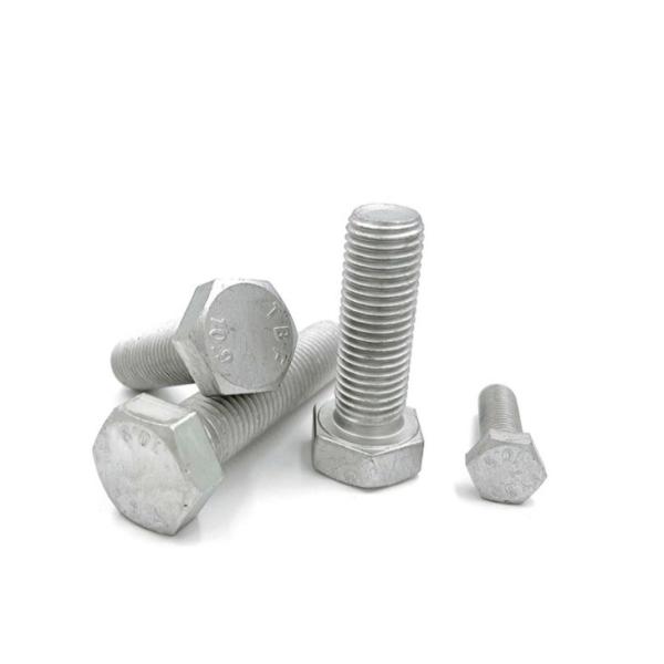 8.8 10.9 ASTM A325 High Strength DIN933 Hot Dip Galvanized Hex head Bolts and