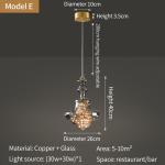 Nordic Full Copper Lamp Luxury Post-modern Crystal Chandelier(WH-AP-554)