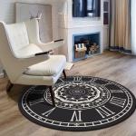 Circular Crystal Velvet Living Room Rugs Modern Thickened Bathroom Non Slip Mat