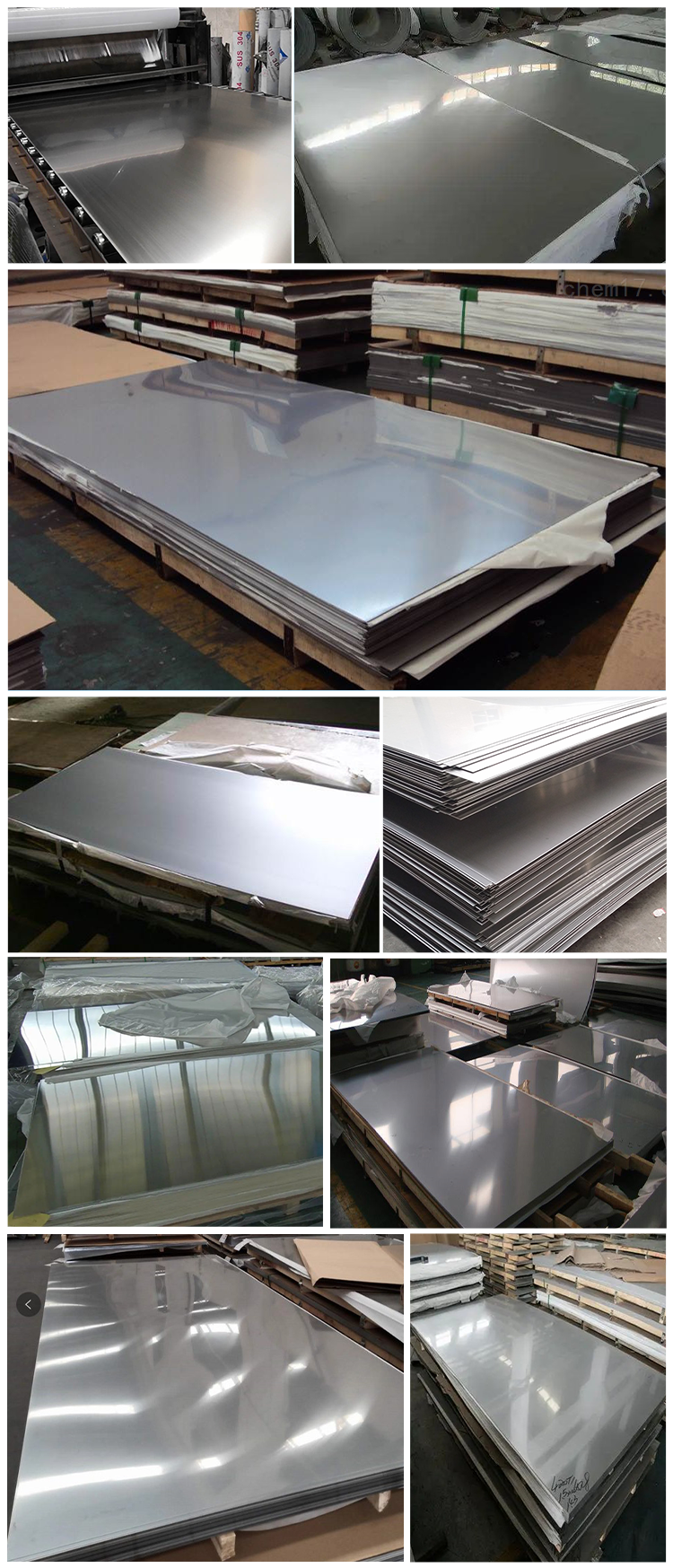 ASTM 304 304L Stainless Steel Sheet Plate 1000mm Width 2B Surface High Quality