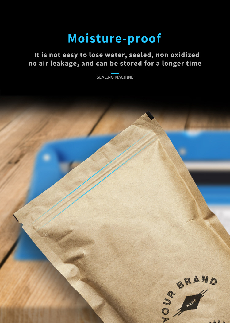 Customizable ZEQUAN 300mm PP Hand Heat Sealing Machine for Food Plastic Impulse Sealer