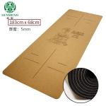 Natural Private Eco Friendly Custom Anti Slip Cork Yoga Mats with Dynamic