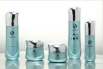 Luxury Glass Cosmetic Bottles With Plated Lids / Cream Jar Lotion Bottles