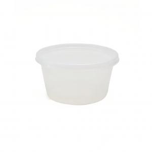 China 12oz Plastic Disposable Cup With Lid  Round Clear Soup Microwavable 4 1/2 X 4 1/2 X 2 1/2 on sale
