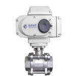 DC24V 3PC Stainless Steel Thread Type Electric Actuator Control Ball Valve