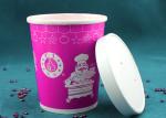 Purple Paper Soup Cups , Insulated Disposable Soup Bowls With Logo Printing