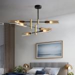 Postmodern luxury chandelier nordic sputnik lamp E14 glass lamp wrought iron