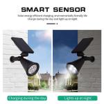 Solar Power Supply 4 Led Spotlight Ip65 Waterproof Solar Spot Light for Outdoor