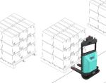 Intelligent Laser Guided Forklift AGV Load 1000KG High Performance