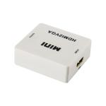 White 1080P 4K*2K Mini HDMI To VGA Converter