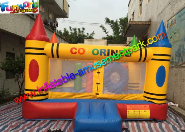 Customized Inflatable Commercial Bouncy Castles / House With 0.55mm PVC