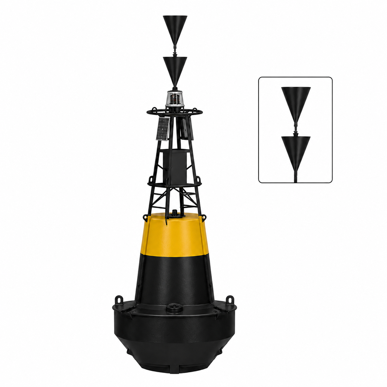 2400 mm High-Buoyancy Polyurethane Elastomer Navigation Buoy for Channel and Offshore Marking