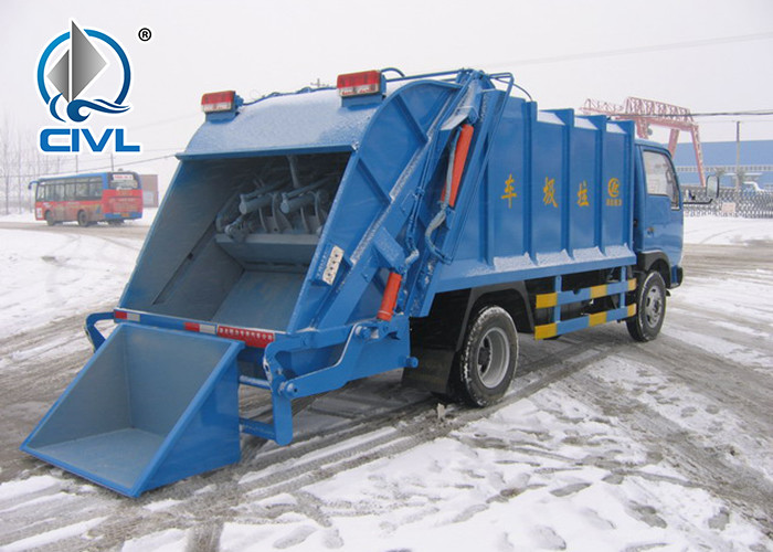 5m3 Compressed Garbage Truck With 4x2 Light Truck Chassis Engine 116hp