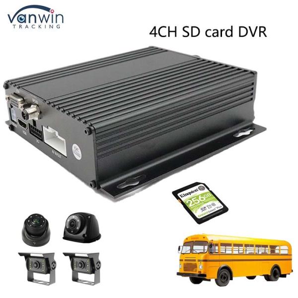 4 Channel AHD 1080P SD Card 256G Mobile DVR With USB VGA Portfor Truck Security