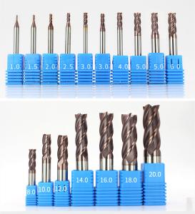 Wholesale Custom 4 Flutes HRC45 Corner Radius Carbide End Mill 100mm Total Length 3mm Flute Length from china suppliers