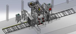 Wholesale 204kw Auto Roller Conveyor Blast Machine For Cleaning Sheets / Profiles / Angles from china suppliers