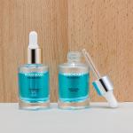 Round Massage Oil Glass Dropper Bottle Serum Pipette 30ml Clear Glass Face