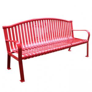 China 6ft Heavy Duty Outdoor Metal Benches With Powder Coating Finish on sale