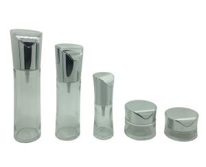 Wholesale 20g 30g 50g Clear Empty Cosmetic Containers , Glass Cosmetic Jars For Eye Cream from china suppliers
