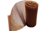 Flexible Copper Color Metal Mesh Fabric , Metal Coil Drapery For Room Divider