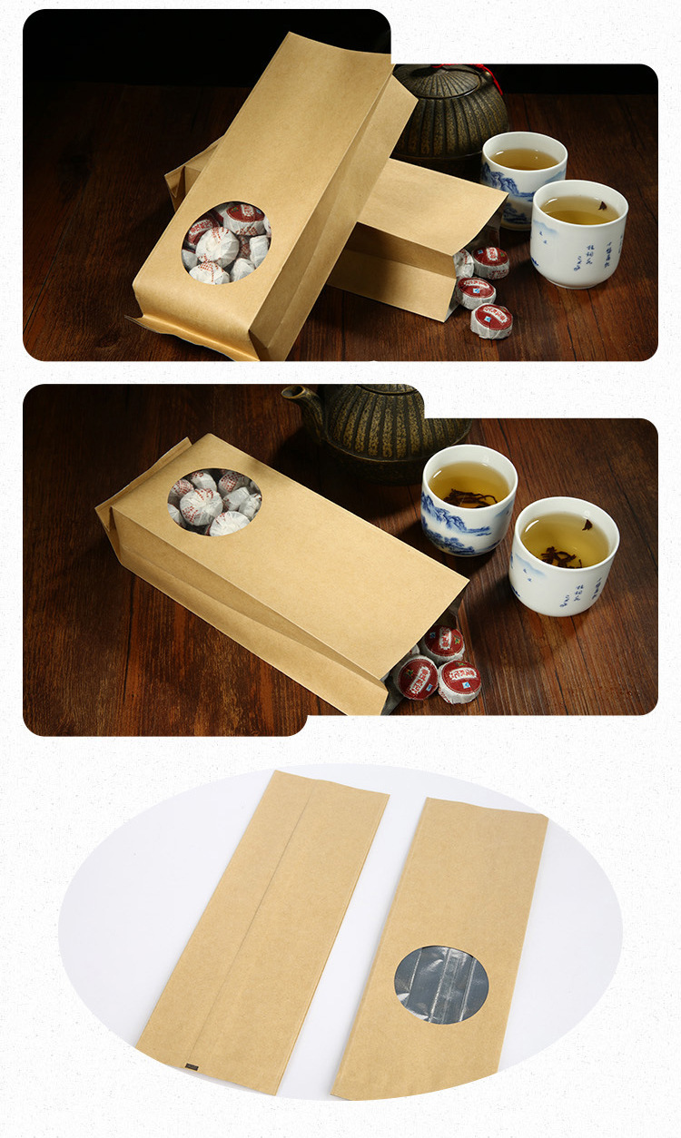 PLA Custom printing Sharp bottom paper bag/  drip coffee bag/biodegradable tin tie craft paper tea bags