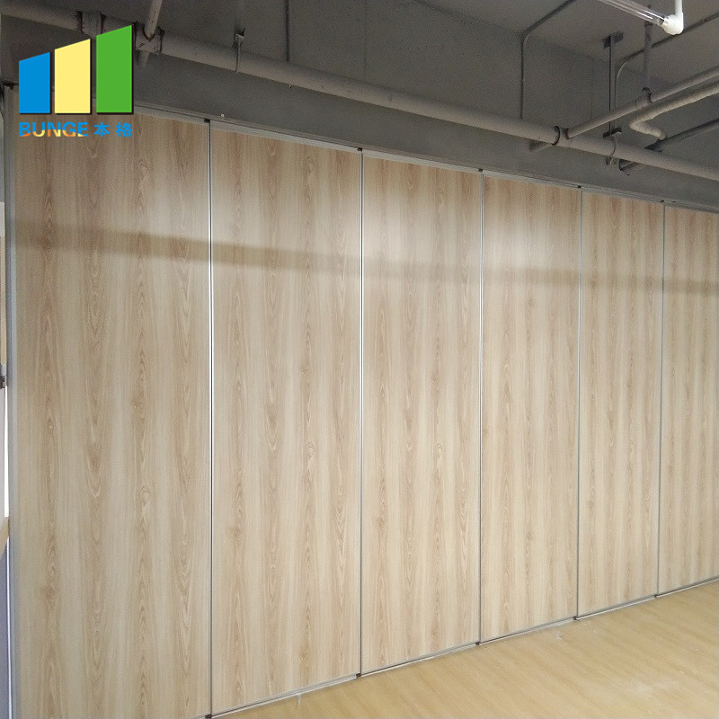 Conference Hall Soundproofing Foldable Wall Sliding Folding Partition With Access Door