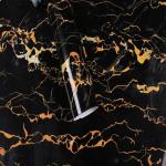 Black And Gold Marble Effect Wallpaper Waterproof 3D PVC Marble Effect Vinyl