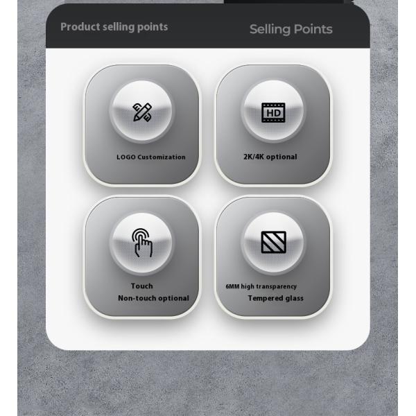 75''85''98'' High-Brightness Waterproof Lightning Protected Outdoor Lcd Vertical Advertising Machine IP65 Indoor Digital Poster