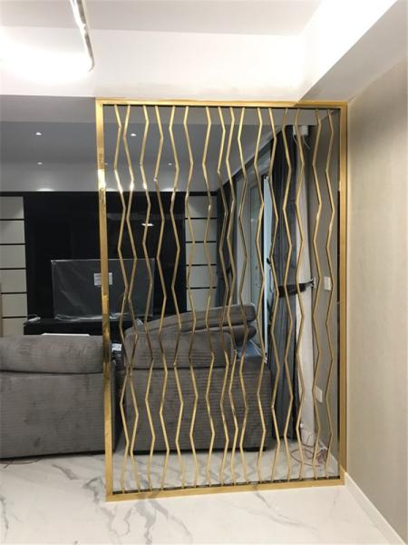 Hairline Rose Gold Stainless Steel Perforated Panels For Office/Room/Interior