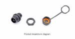 SP13 Waterproof Electrical Cable Connector For Led Ribbon Strip 250V 2 - 9 Pin