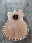 Solid mahogany wood left handed grand cutaway acoustic guitar jumbo size