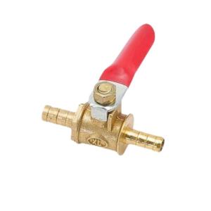 Wholesale 6mm Pneumatic Connector Handle Hose Barb Inline Brass Water Oil Air Gas Fuel Line Shutoff Ball Valve Pipe Fittings C10200 from china suppliers