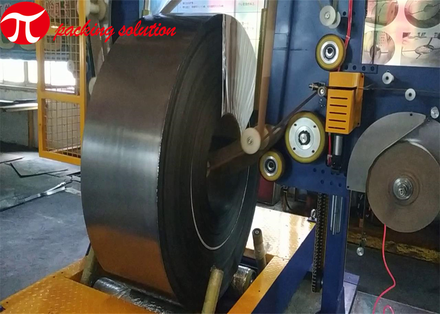 Slit Steel Coil Packing Machine Heavy Loading 1500mm Coil OD 80r/Min 4.0KW