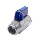 1/2" Stainless Mini Ball Valve with Female x Male NPT Thread and Stainless Steel