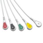 Compatible Siemens Drager 5 Lead Iec Snap Ecg Lead Cable / Ecg Lead Wire Set