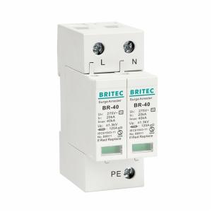 Wholesale BR-40 2P 40kA Type 2 Surge Protection Device Single Phase SPD lightning protection Arrester from china suppliers