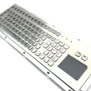 Wholesale KIOSK IP65 / IK07 Waterproof Stainless Steel Industrial Keyboard With Touch Pad Rear Panel Mounted -40℃ from china suppliers