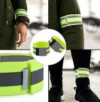 Fluorescent Orange Reflective Armbands For Running Tape Elastic Bands Leg Bind