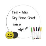 Removable Glue Kids Dry Erase Table Dots Circle Stickers 3x3'' 5x5''