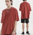 Custom Contrast Stitch Thread Blank T Shirts Short Sleeves 2XL No Label