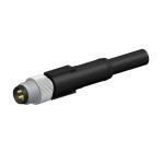 PA66 M8 Waterproof Molded Cable Connector Male Straight 8 Pin IP68